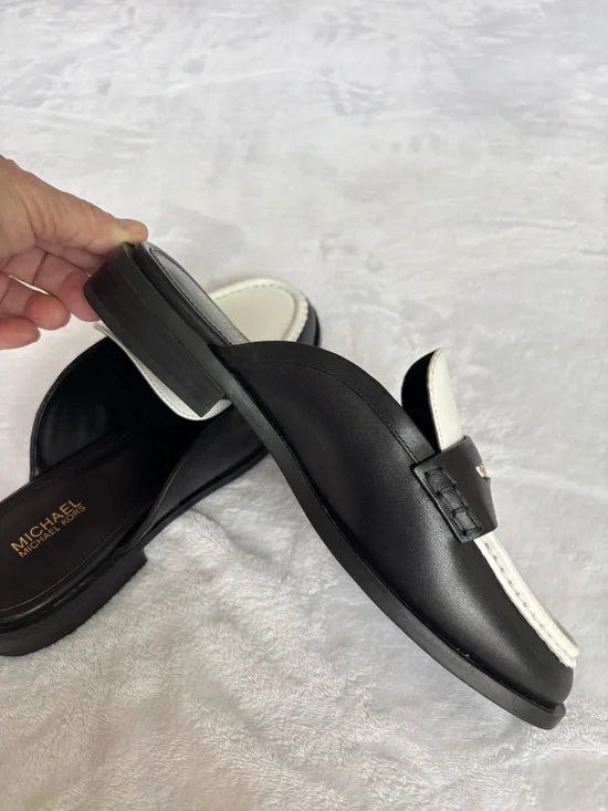 MICHAEL KORS Eden Colorblock Leather Penny Loafer-Style Slide Mule Shoe--NEW--7 - Picture 8 of 14